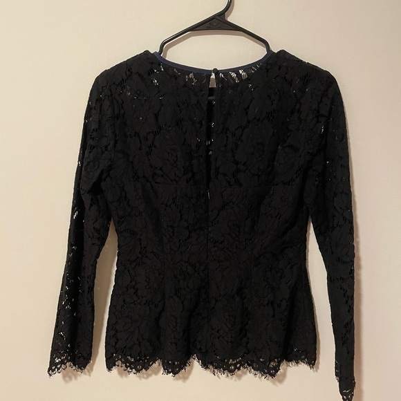 Elegant Boden Black Fitted Lace Top Women’s 6/Small - Picture 5 of 14